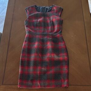 The Limited Red and Black Plaid Mini Dress
